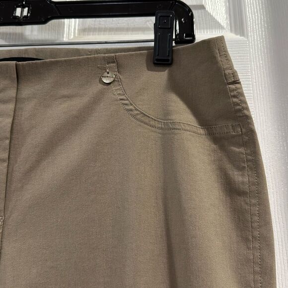 ROBELL BELLA 09 CROP CUFF TROUSER. TAUPE - Picture 6 of 10
